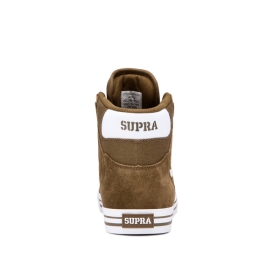 Supra VAIDER Høye Sneakers Herre Olivengrønne/Hvite | NO-64696